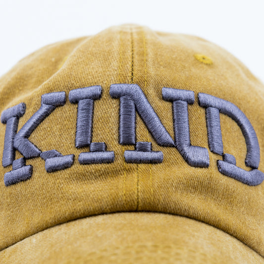 NO KIND. of Cap - NO/KIND : Kind Cap - Washed Yellow on Lavender cap