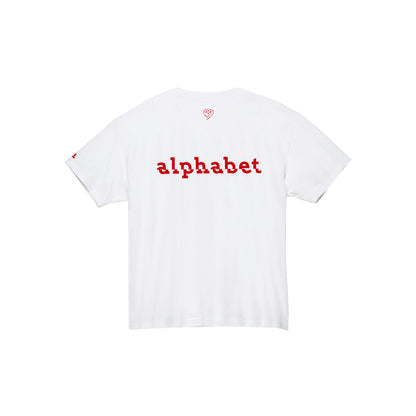 NO KIND. of TEE : alphabet - a for apple - White