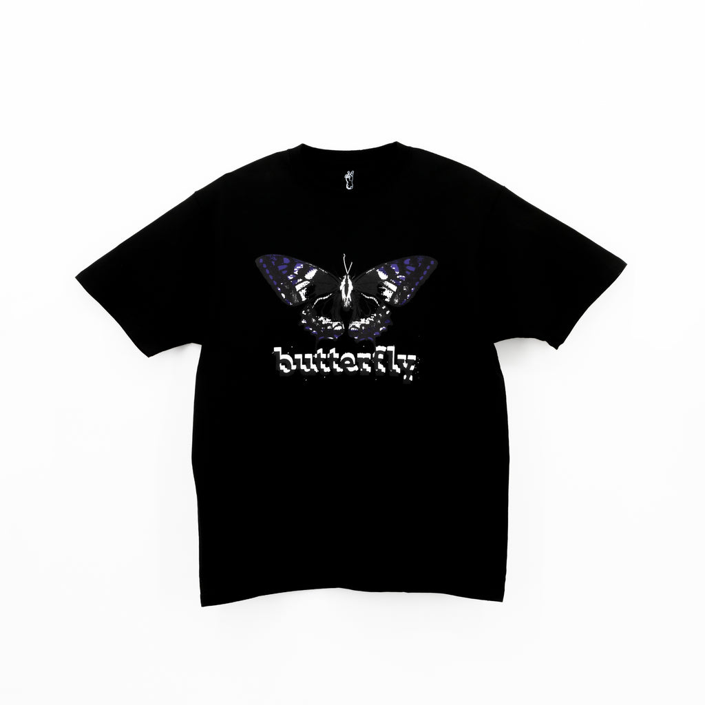 NO KIND. of TEE : b for Butterfly - Black