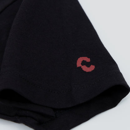[COTTON USA] NO KIND. of TEE : c for CHERRY - Black