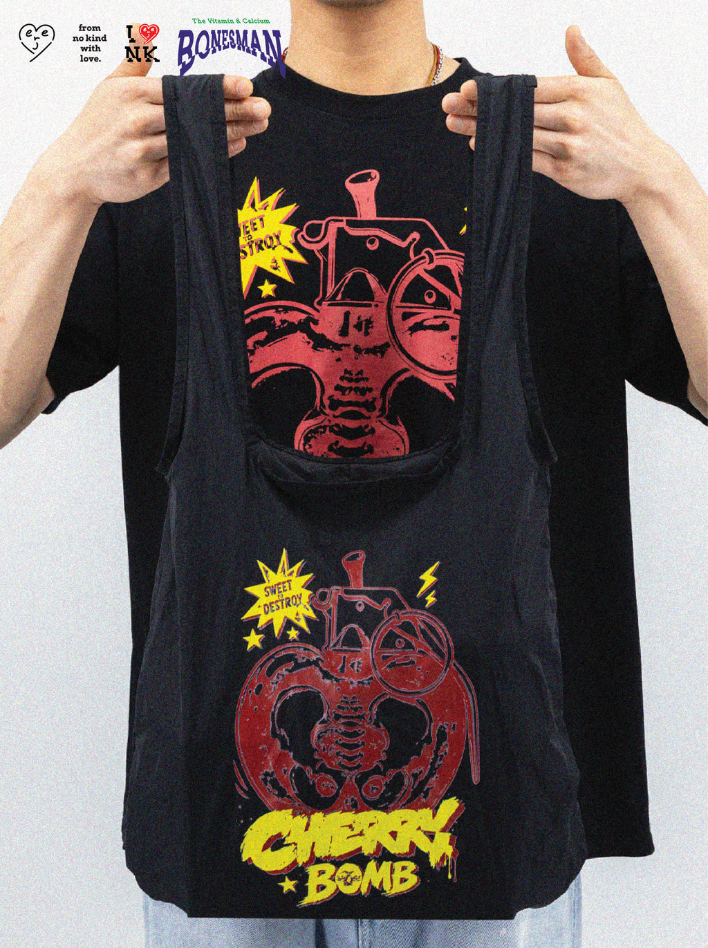 CHERRY BOMB PACKABLE TOTBAG