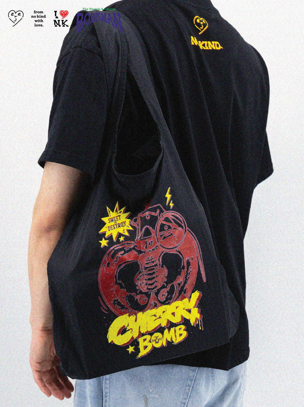 CHERRY BOMB PACKABLE TOTBAG