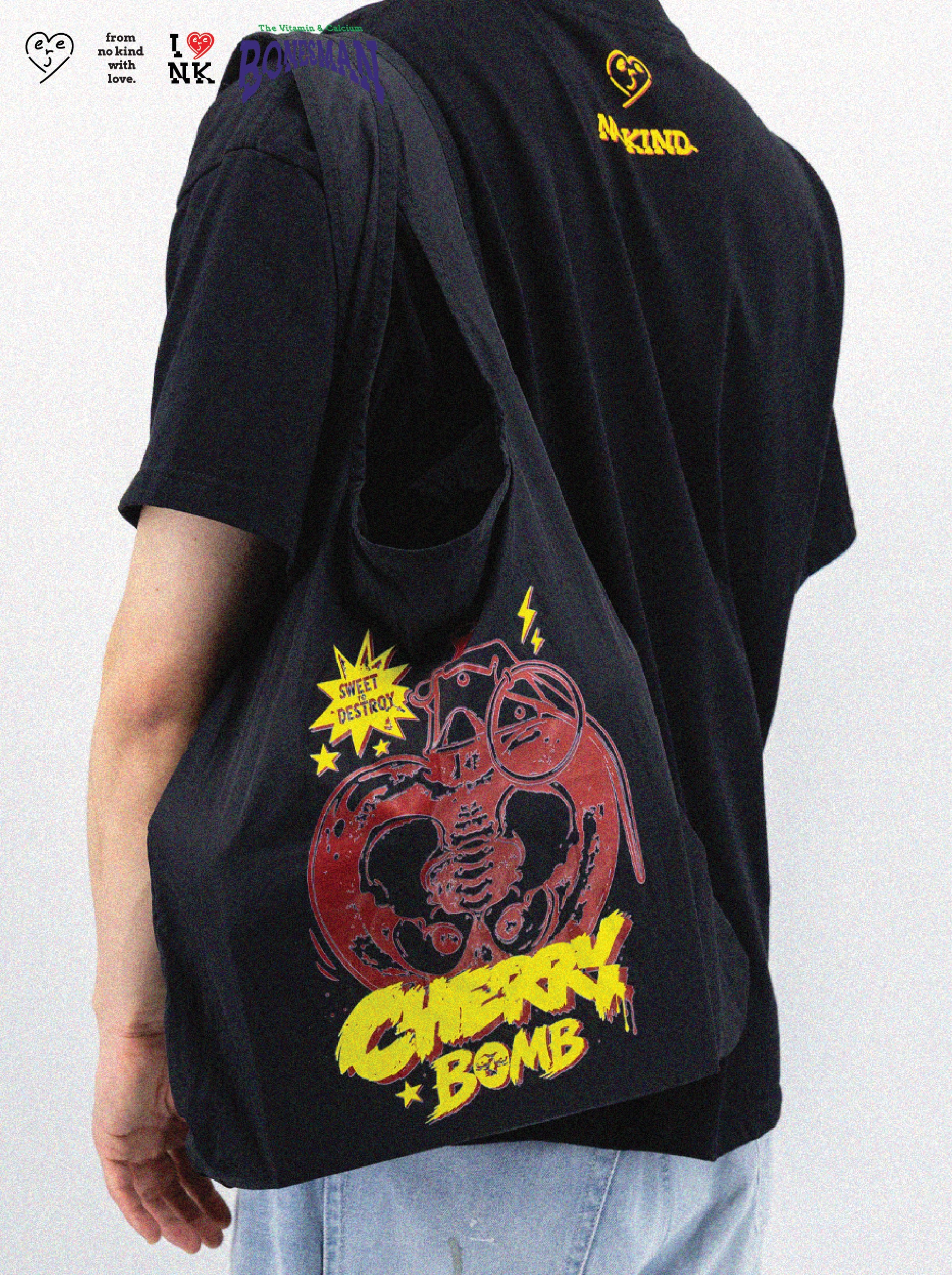 CHERRY BOMB PACKABLE TOTBAG