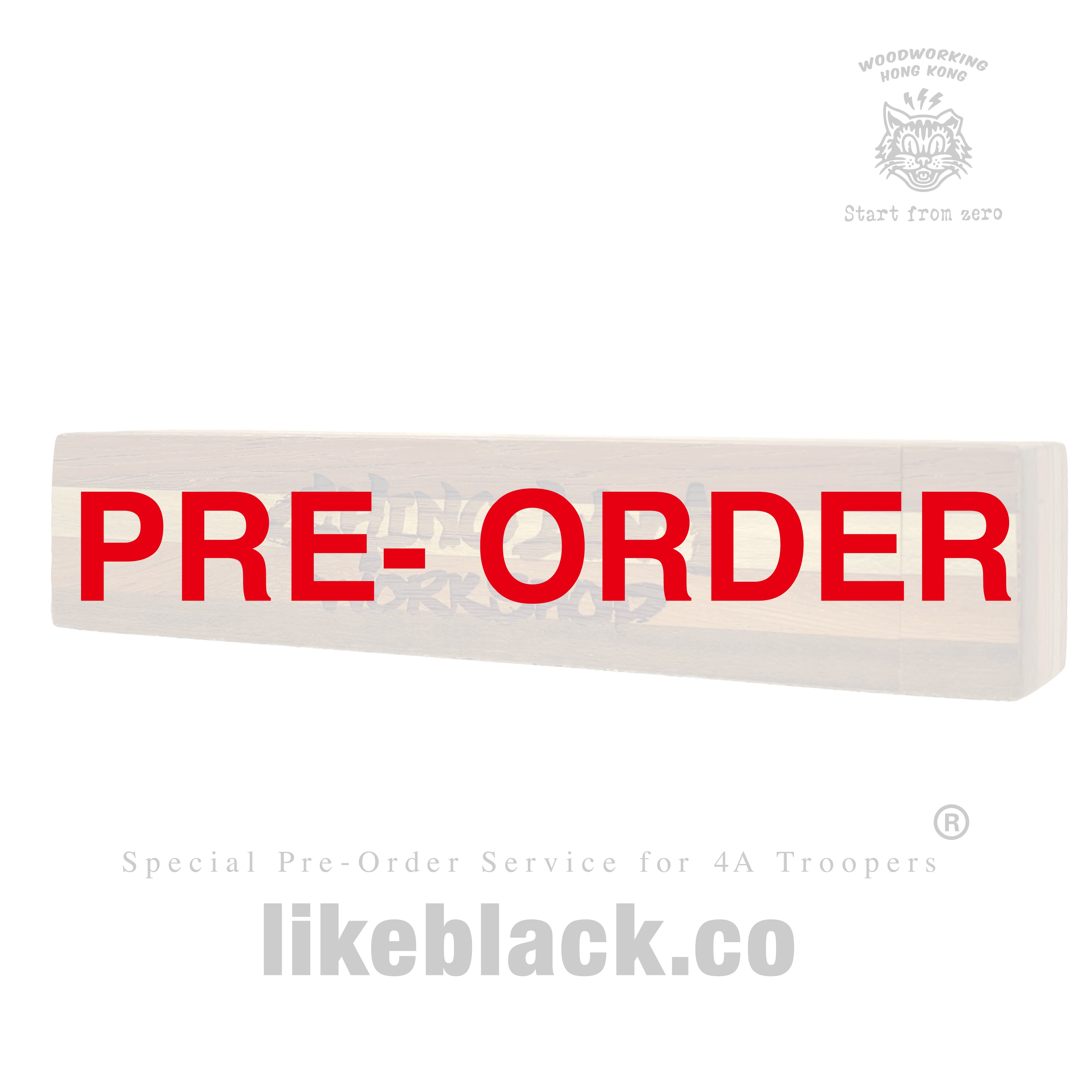 ChinoLamWorkshop X Start From Zero X Like Black : SAMURAI LIKE BLACK SWORD WOOD CASE SET
