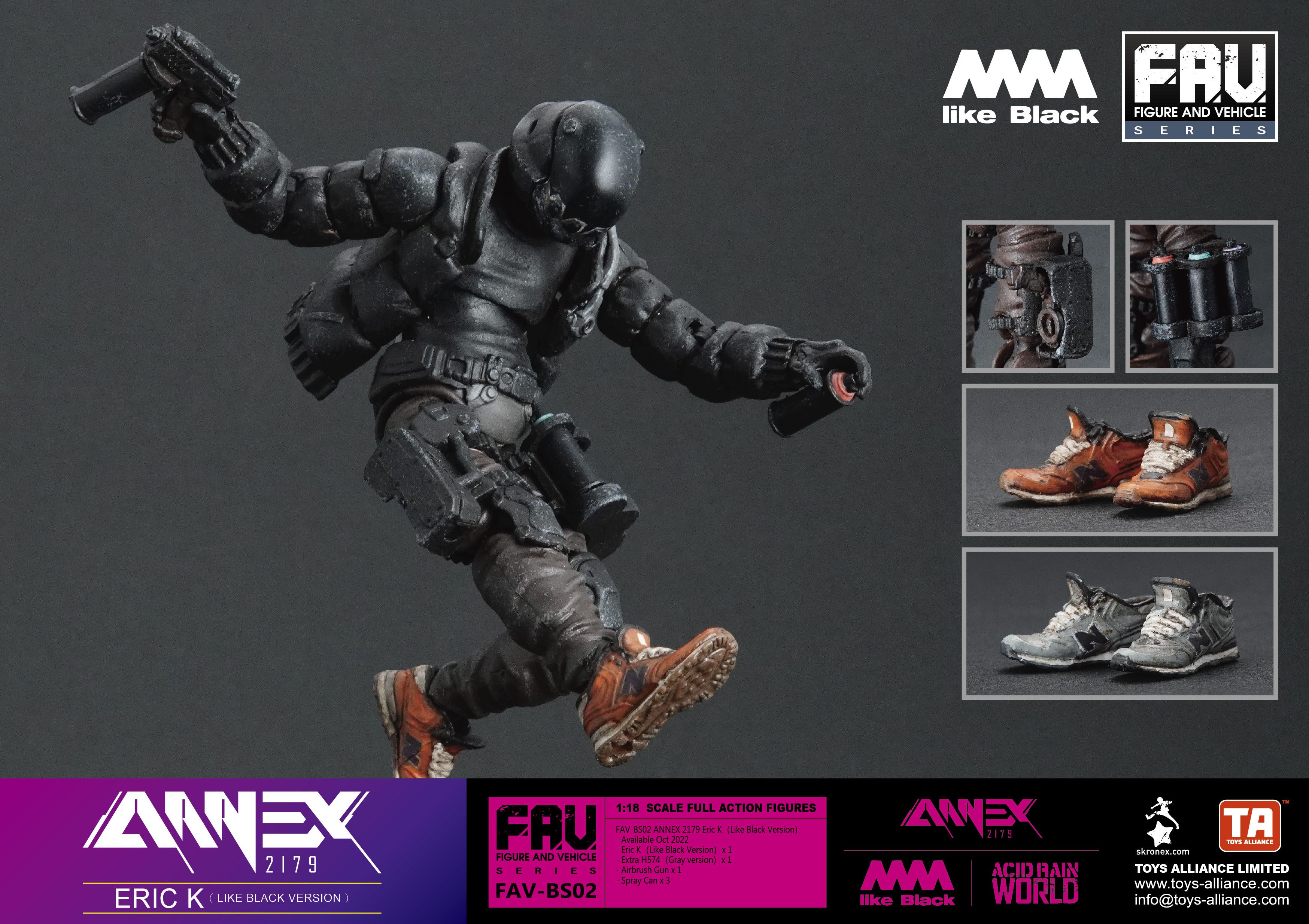 ACID RAIN x AAAA like Black x ANNEX 2179 FAV-BS01 & BS02 & BS03 Set