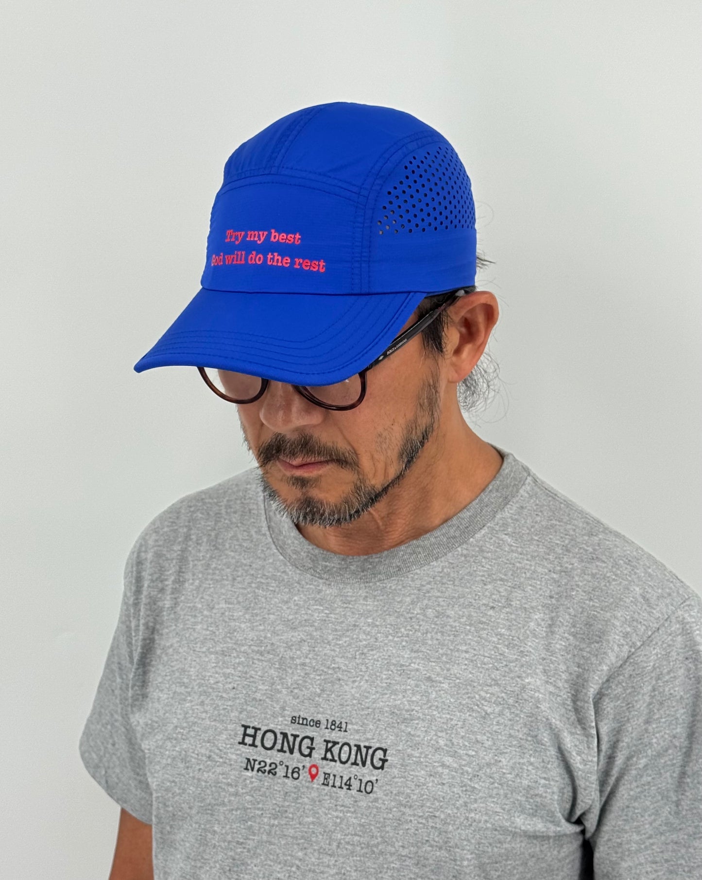 [ Try My Best ] Ultra Light Cap - Blue