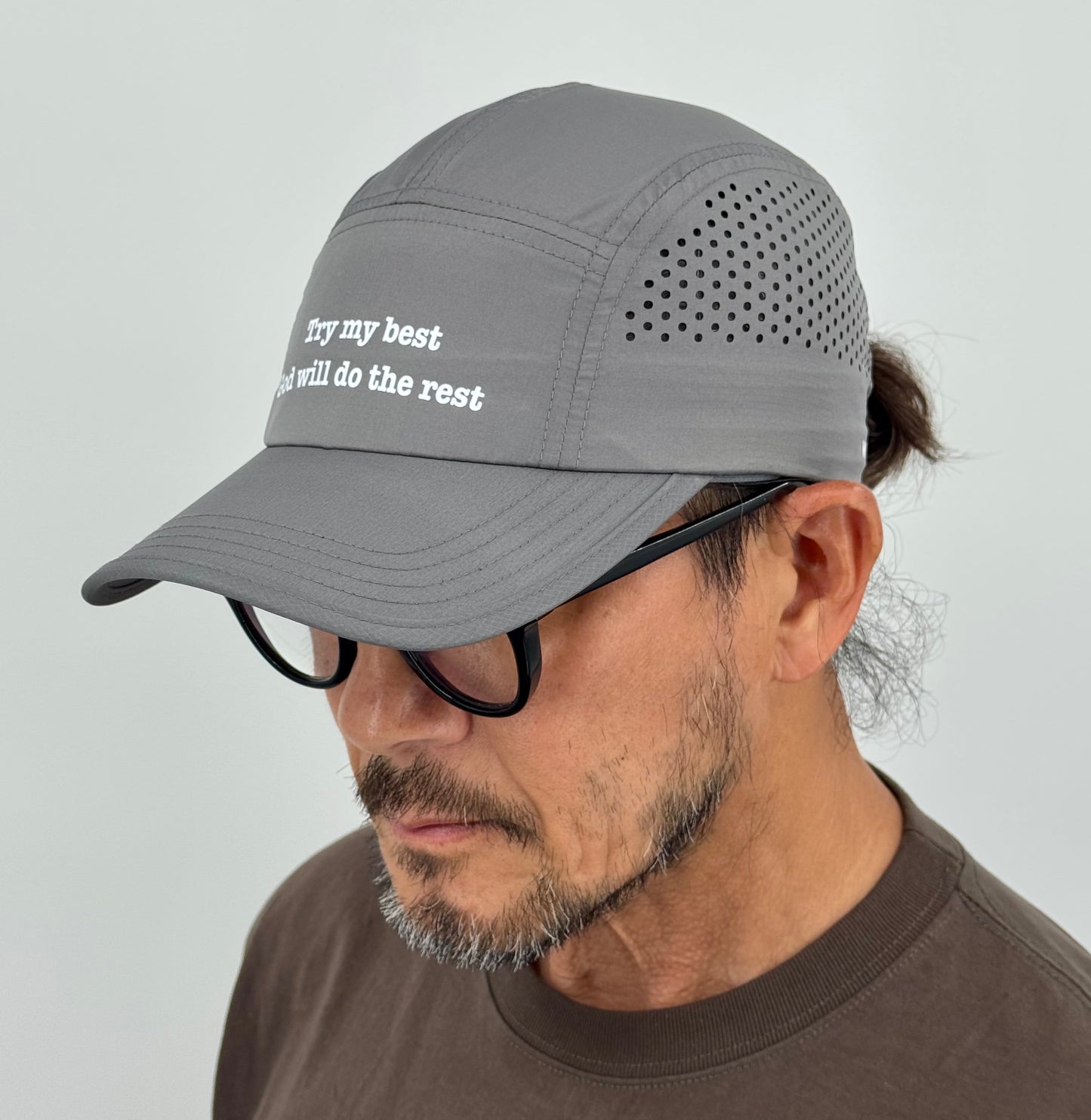 [ Try My Best ] Ultra Light Cap - Grey