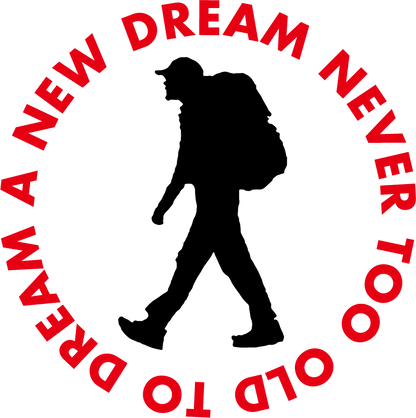 [ Try My Best ] Never Too Old 登山人 美式筒Tee