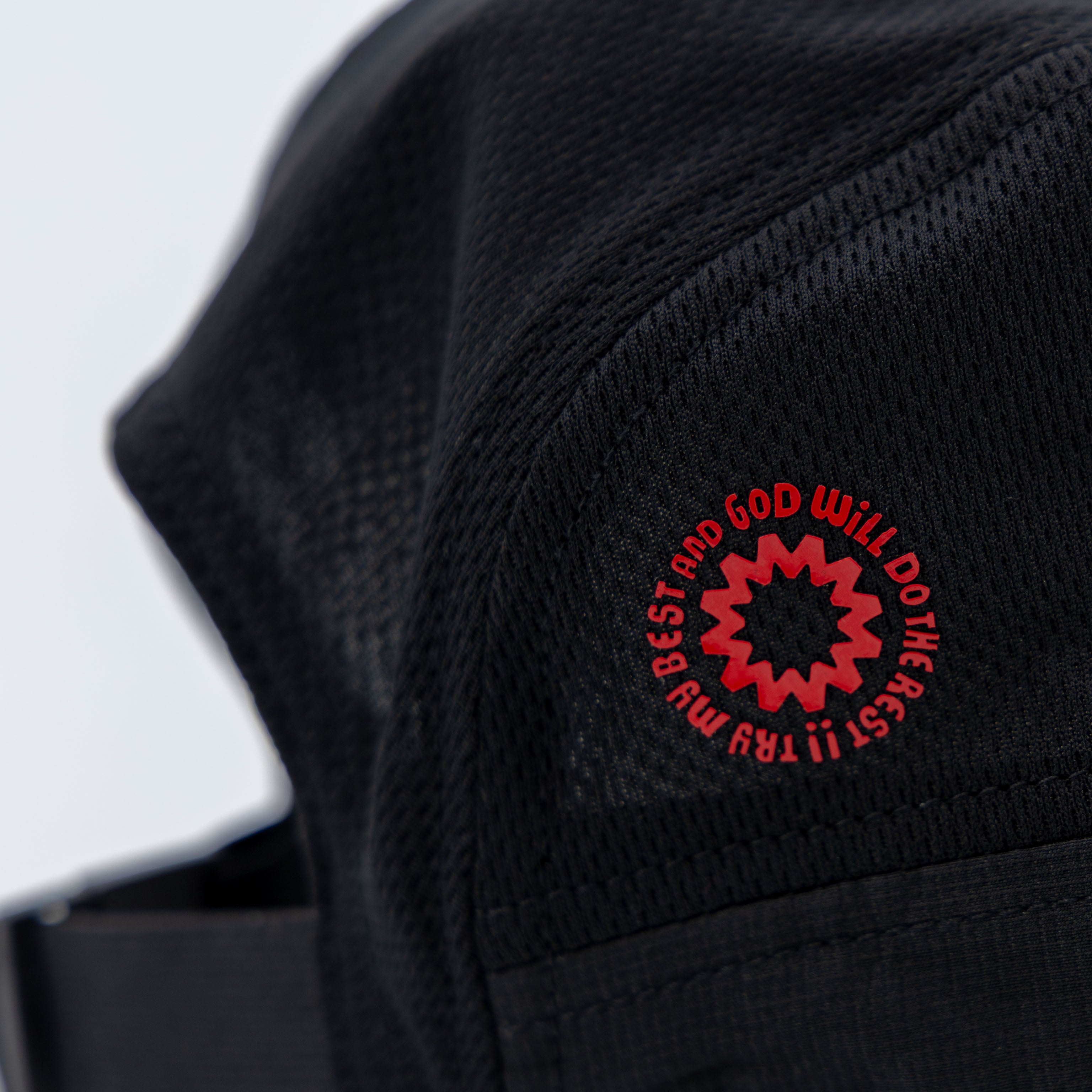 [ Try My Best ] Ultra Light Cap - Black & Red